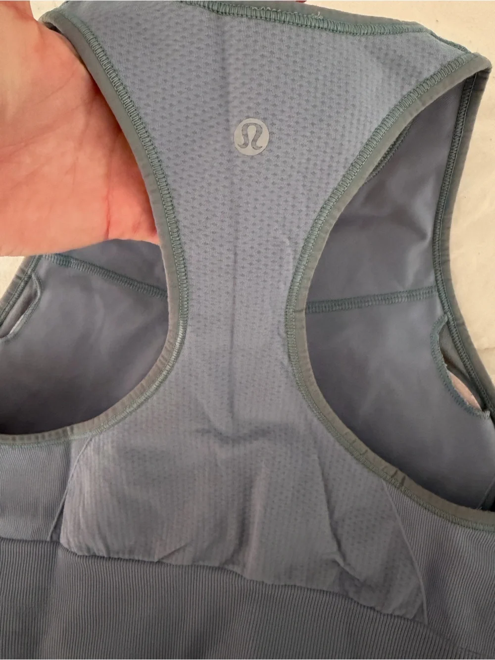 lululemon athletica Slate Blue High-Neck Seamless Sports Bra